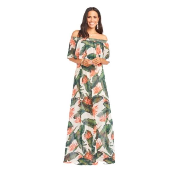 Show Me Hour MUMU Paradise Found Chiffon Maxi Dress - Picture 1 of 8